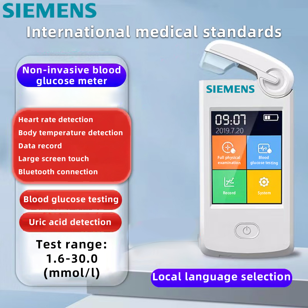 Selecția limbii române, detectarea glucozei din sânge, detectarea acidului uric, detectarea ritmului cardiac, detectarea temperaturii corpului, înregistrarea datelor, atingerea ecranului mare, conexiune Bluetooth